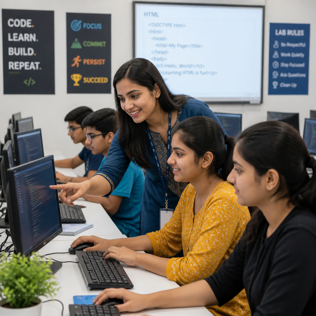 Students in computer lab